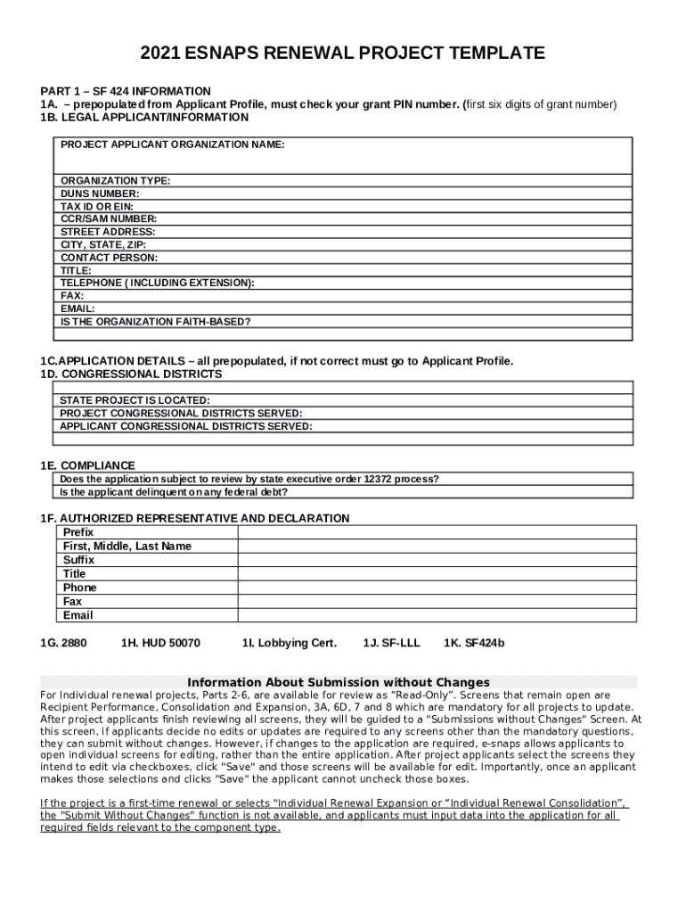 esnaps CoC Program Applications and Grants Doc Template pdfFiller