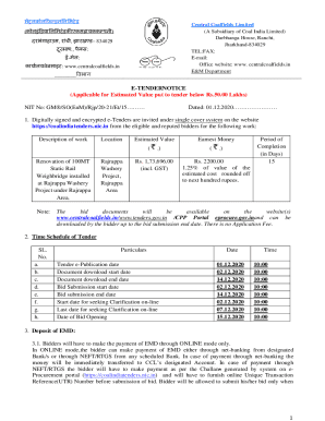 1 E-TENDERNOTICE (Applicable for Estimated Value put ...