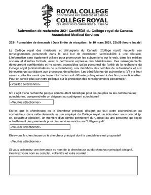 Application Form / Deadline for receipt