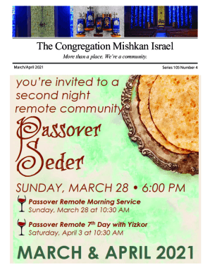 Fillable Online Shabbat Friday Night Services Fax Email Print - pdfFiller