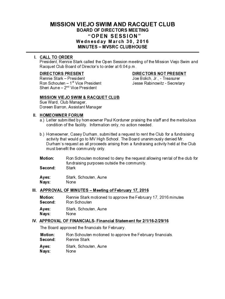 Fillable Online MISSION VIEJO SWIM AND RACQUET CLUB Fax Email Print ...