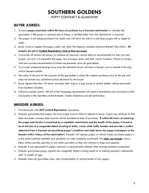 The Puppy Contract - for responsible puppy breeding and ...