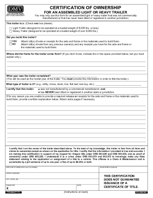 Fillable Online Oregon Department of Transportation : Vehicle Types Fax ...