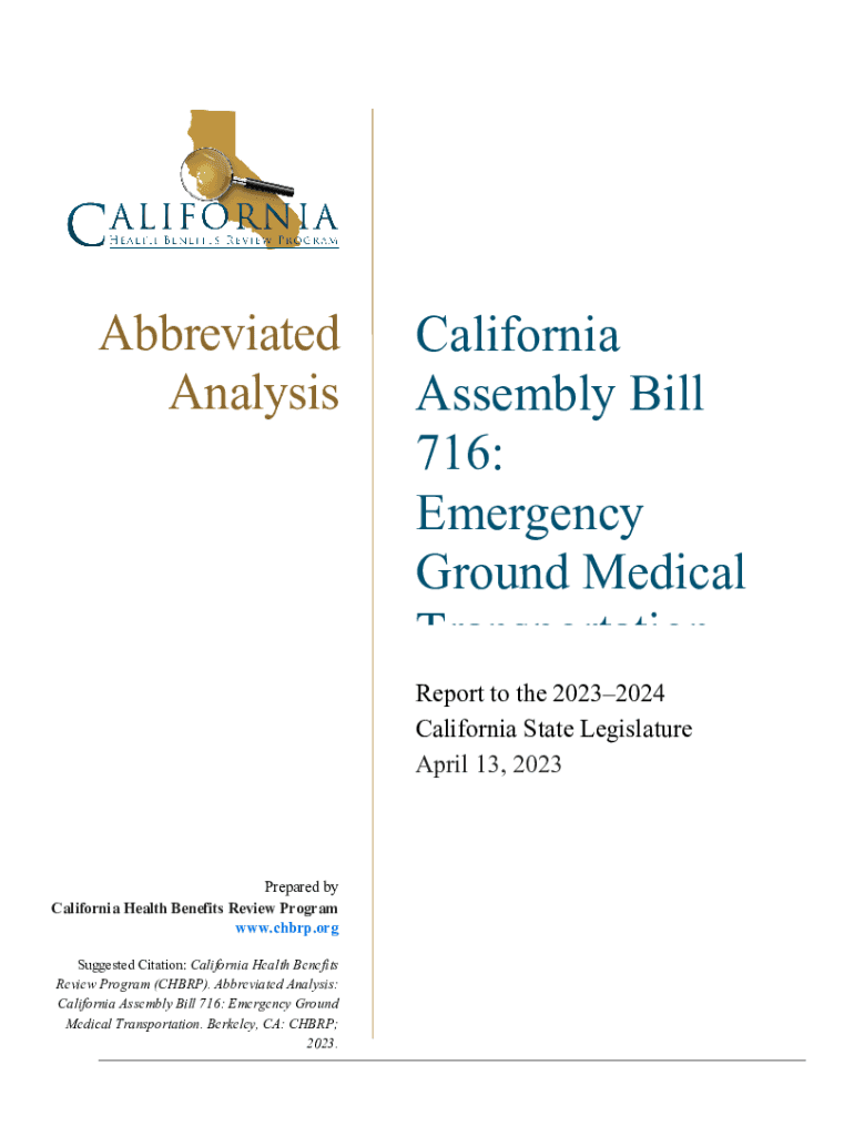 Fillable Online Abbreviated Analysis California Assembly Bill 2709 Fax
