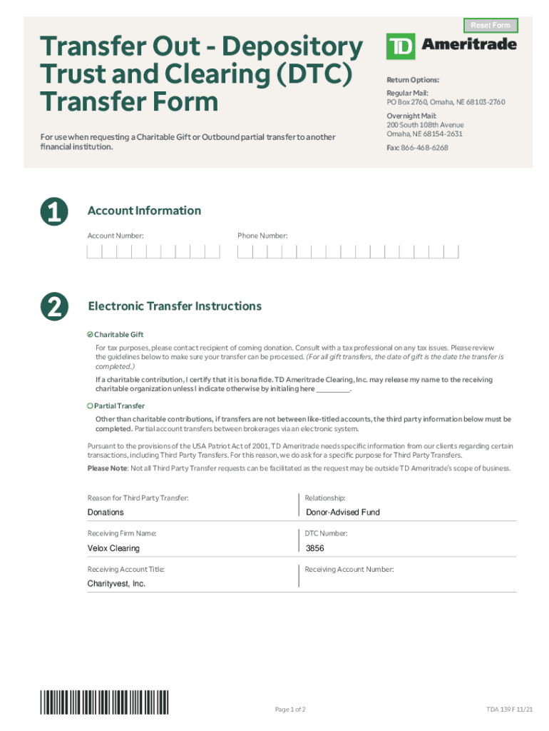 Fillable Online Free fillable Clearing (DTC) Transfer Form Transfer Out Fillable Online Free fillable Clearing (DTC) Transfer Form Transfer Out