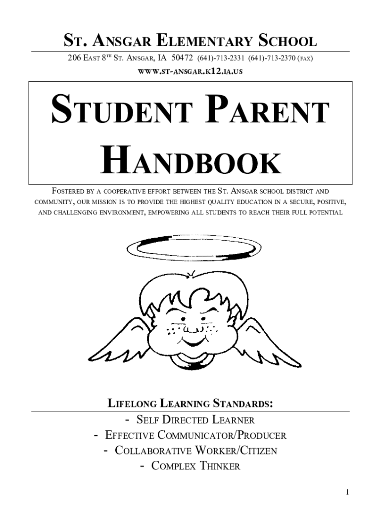 Fillable Online to St. Ansgar Elementary School Fax Email Print
