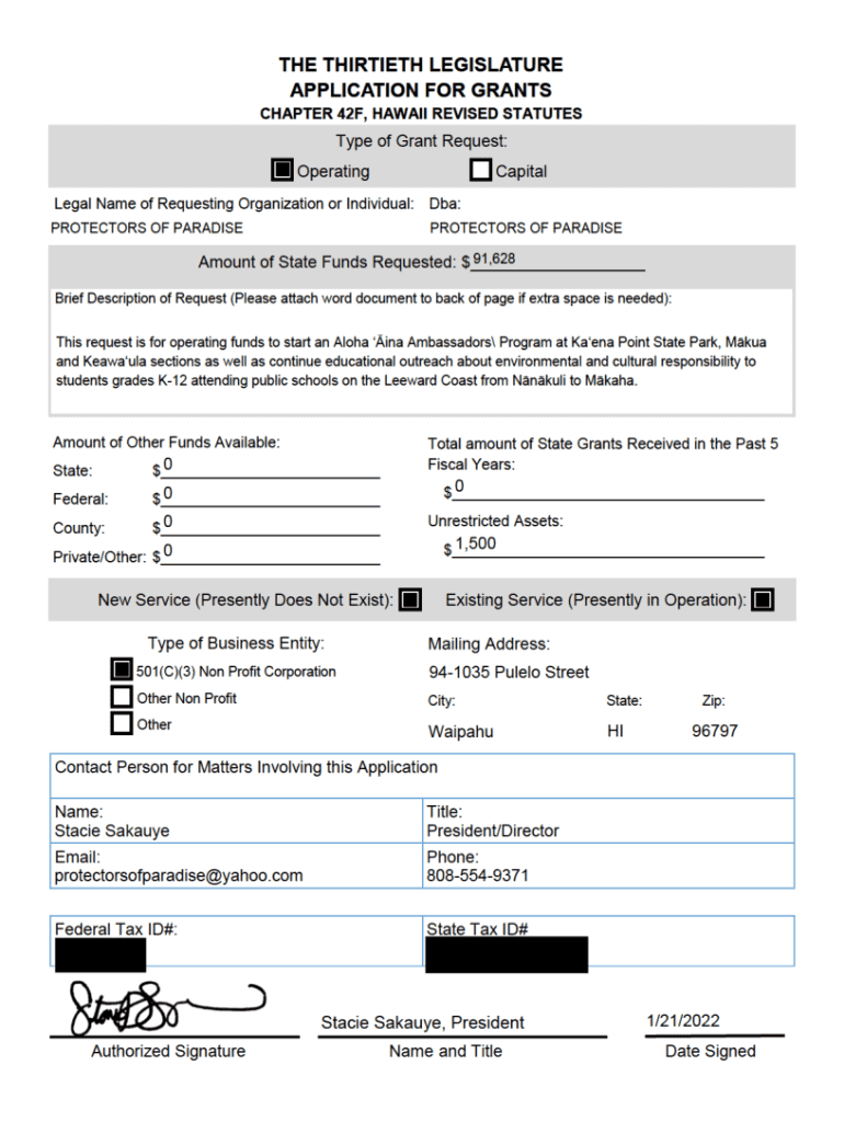 Fillable Online Hawaii Tax Exemption Certificate Fax Email Print pdfFiller