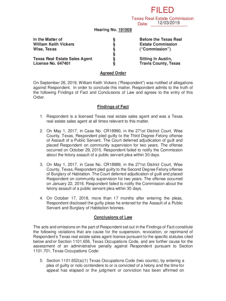 Fillable Online William Keith Vickers Fax Email Print pdfFiller