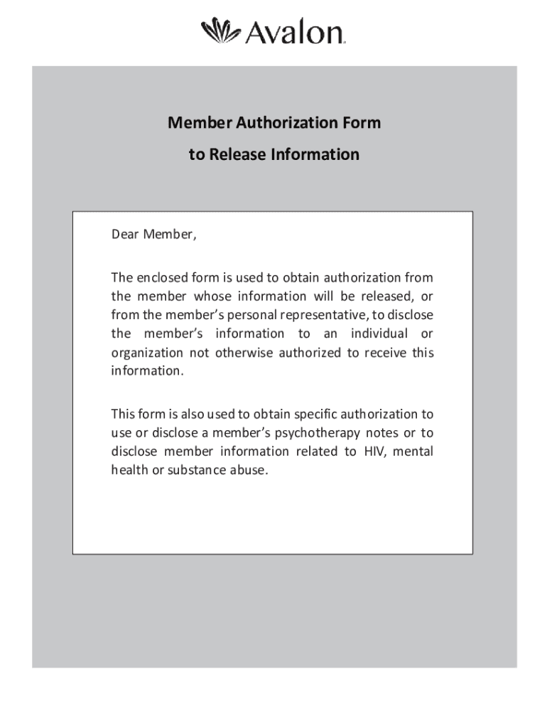Fillable Online Release Of Health Information Authorization Form Fax 