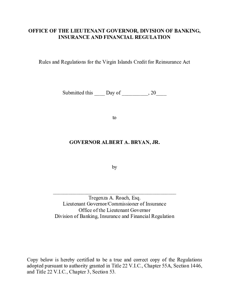 Fillable Online Rules and Regulations for the Virgin Islands Credit for