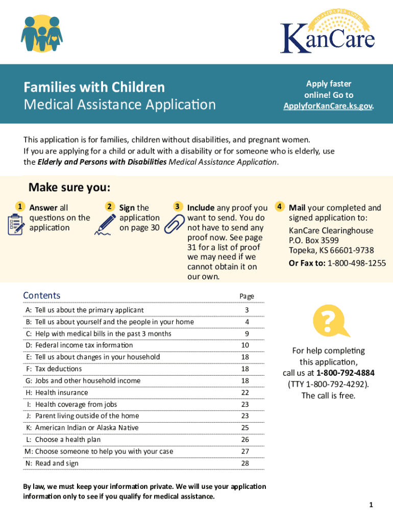 Fillable Online Medical Assistance Application for the Elderly and