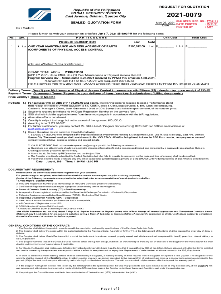 Fillable Online Please furnish us with your quotation on or before June