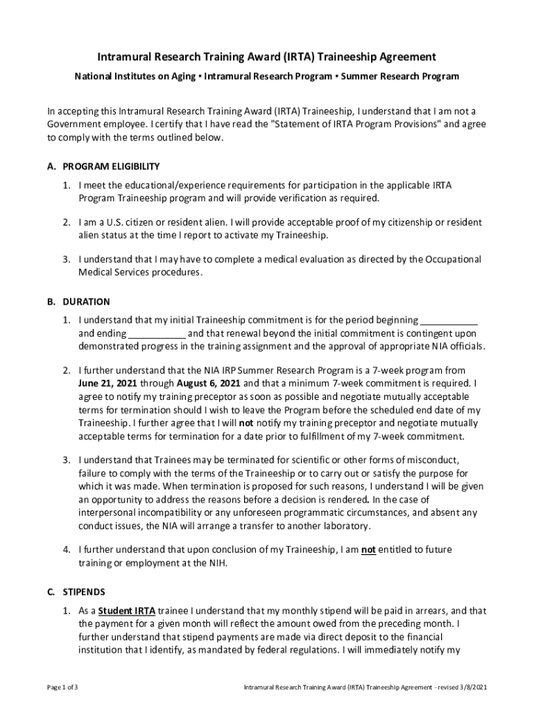 Fillable Online How does the NIH Summer internship Program (SIP) select