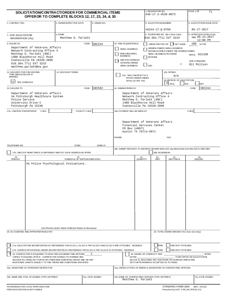 3 PERANCE WORK STATEMENT VAPHS POLICE OFFICER PSYCHOLOGICAL EVALUATIONS Doc Template pdfFiller