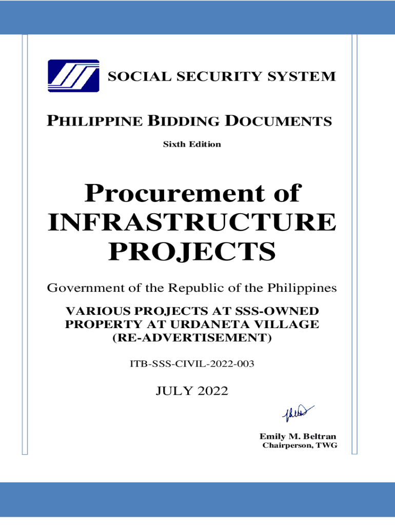 Fillable Online various projects at sssowned property at