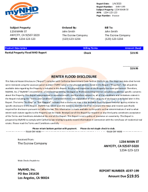 RENTER FLOOD DISCLOSURE