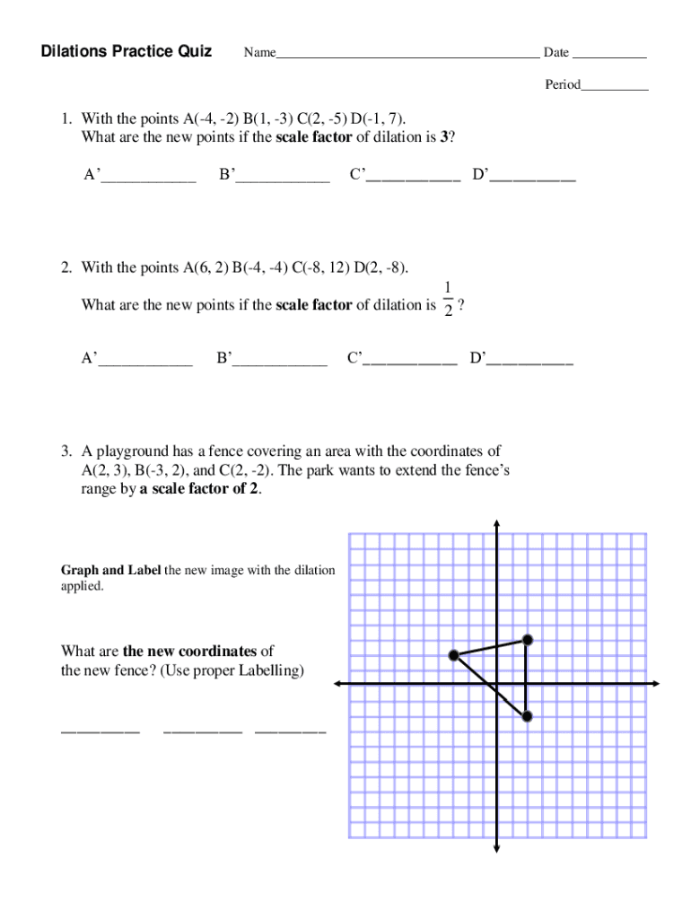 Fillable Online How do dilations map figures from two different Fax