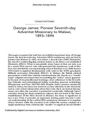 Fillable Online A Historic Look at the Seventh-day Adventist Church Fax Email Print - pdfFiller