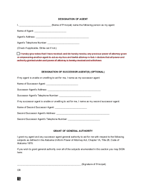 Fillable Online alabama durable power of attorney form Fax Email Print ...
