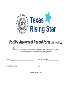 Facility Assessment Record Form (All Facilities)