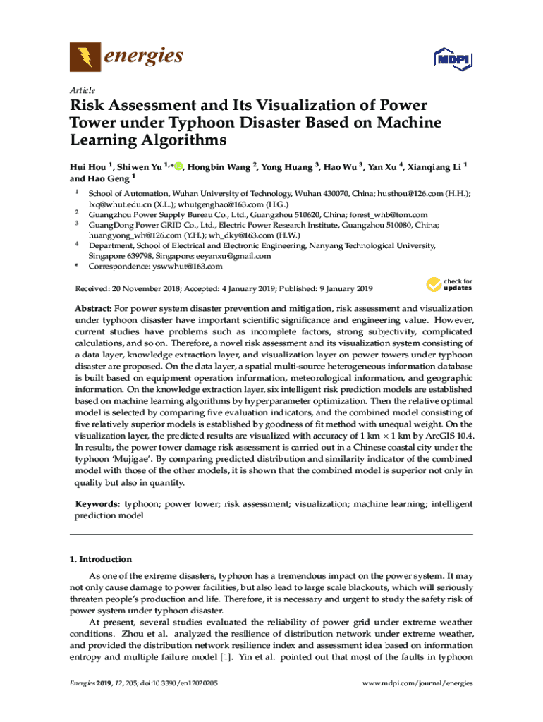 Fillable Online Risk Assessment and Its Visualization of Power Tower