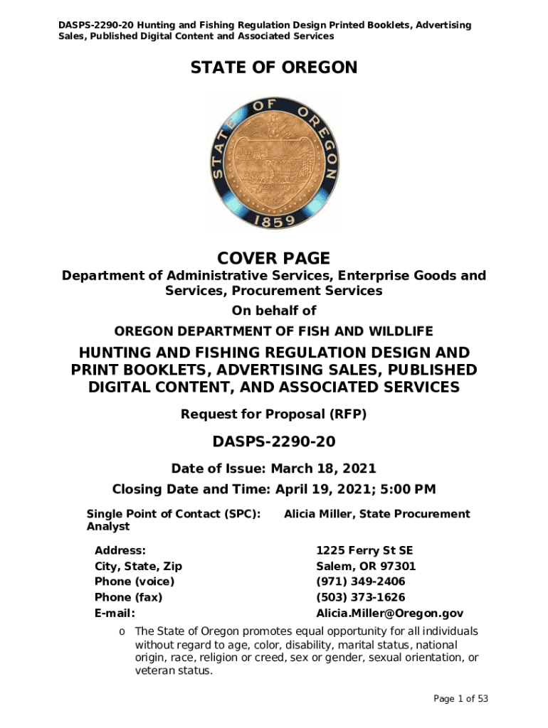 Hunting and Fishing Regulation Services Oregon Doc Template pdfFiller
