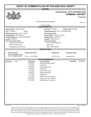 Fillable Online Docket Counter Criminal Court Records Fax Email Print pdfFiller Fillable Online Docket Counter Criminal Court Records Fax Email Print pdfFiller