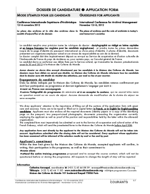 mail envoi dossier de candidature