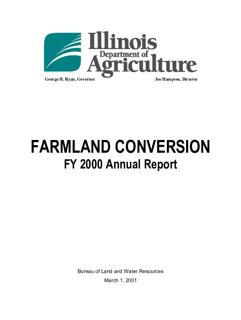 Fillable Online Farmland Conversion FY2000 Report. Report identifying