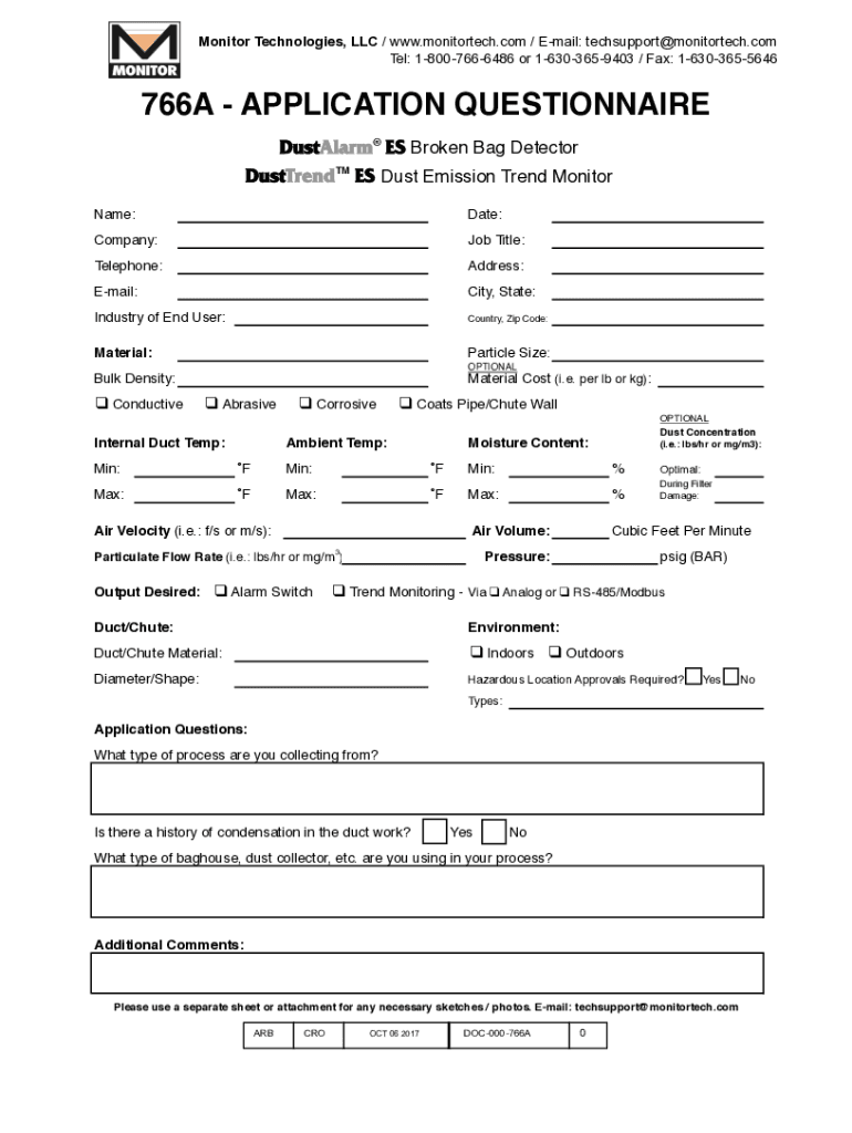 Fillable Online Broken Bag Detector Dust Alarm ES Fax Email Print