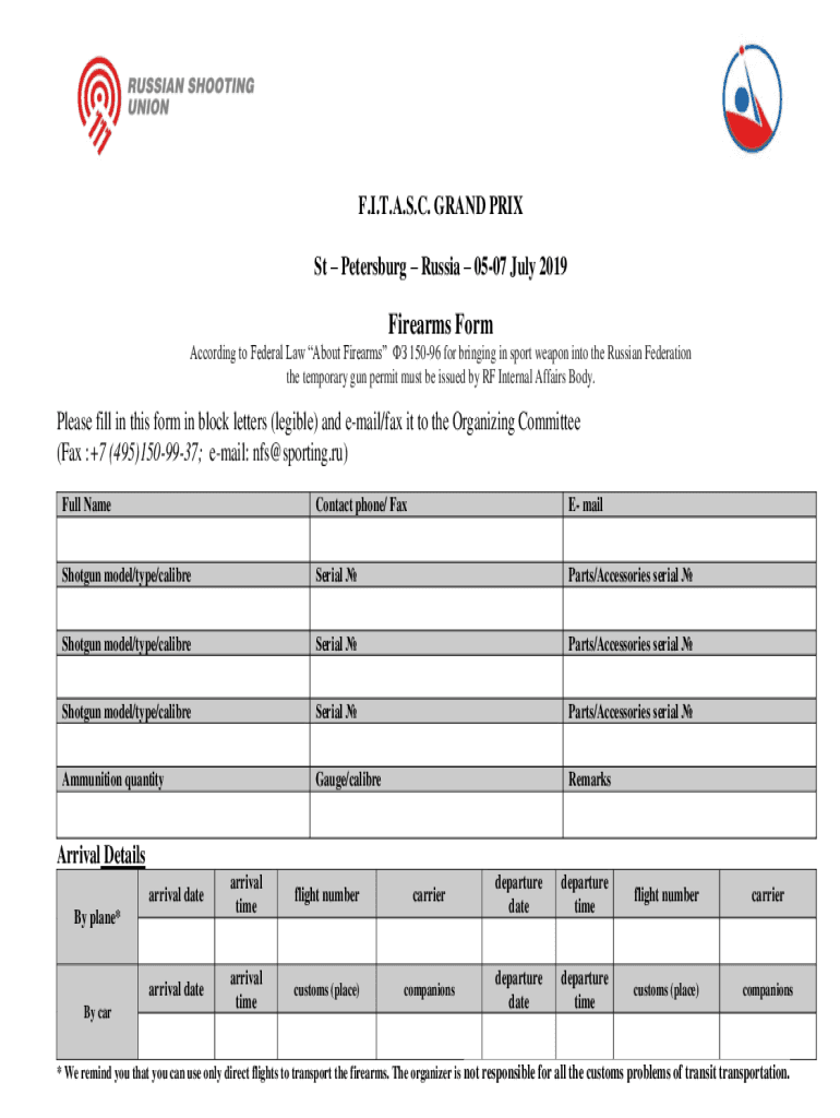 Fillable Online Firearms Form Fax Email Print - pdfFiller