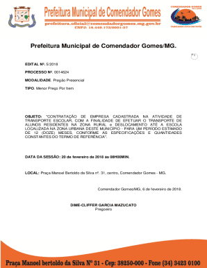 OBJETO: "CONTRATAO DE EMPRESA CADASTRADA NA ATIVIDADE DE