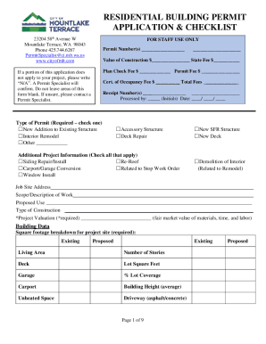 Building Permit Application - Department of State
