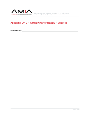 Appendix GV-G Annual Charter Review Updates