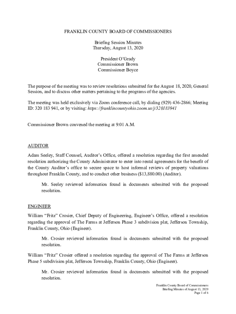 Fillable Online Canal Winchester's Tax Incentive Review Council for