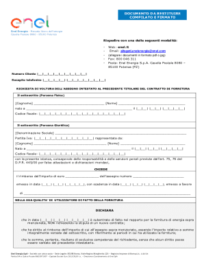 Modulo per l'esercizio del diritto di ripensamento