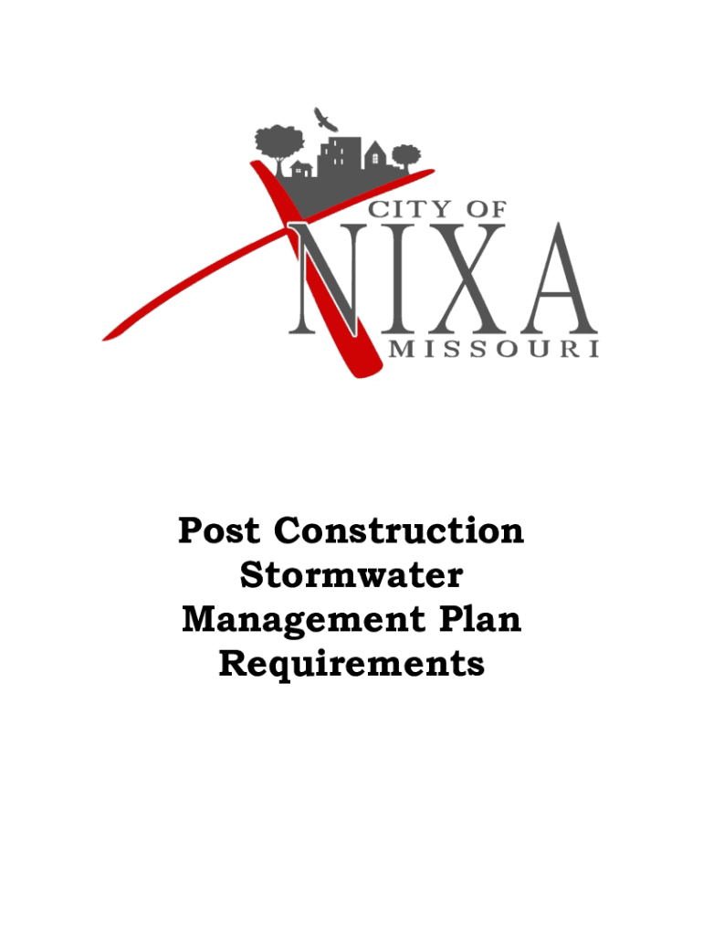 Fillable Online Final PostConstruction Stormwater Management in New