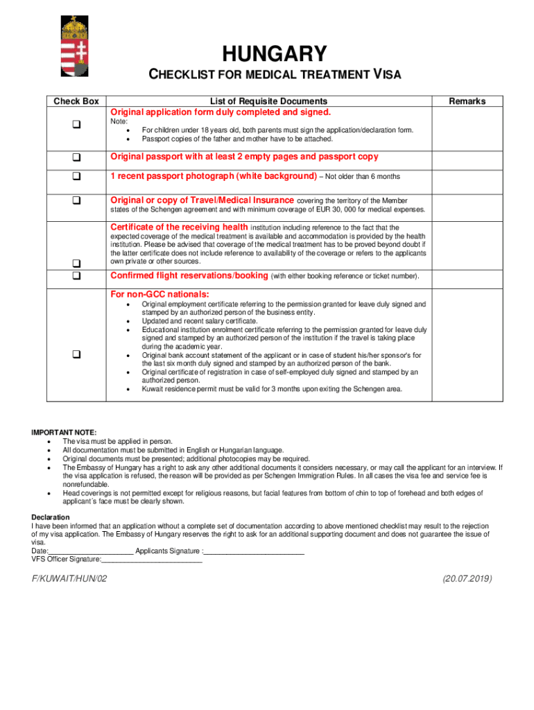 Fillable Online Hungary Tourist Visa Requirements Application And Types Fax Email Print
