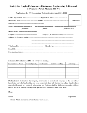 Fillable Online Application Form - RDAT Fax Email Print - pdfFiller