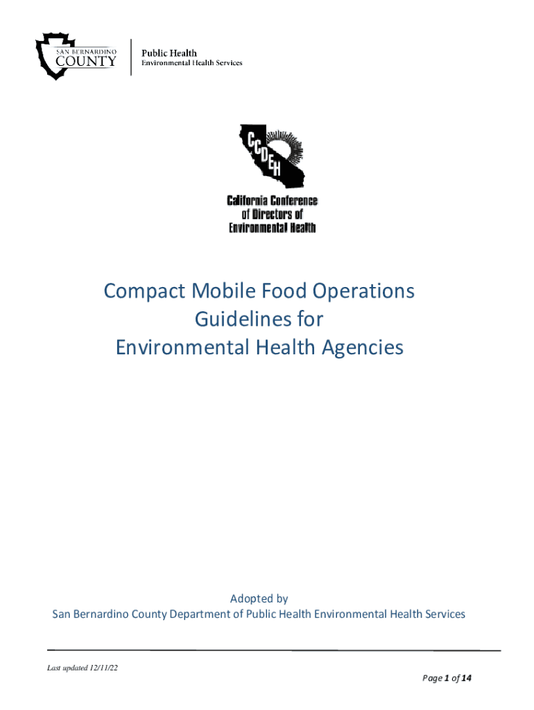 Fillable Online Compact Mobile Food Operations Guidelines for Fax Email Print pdfFiller