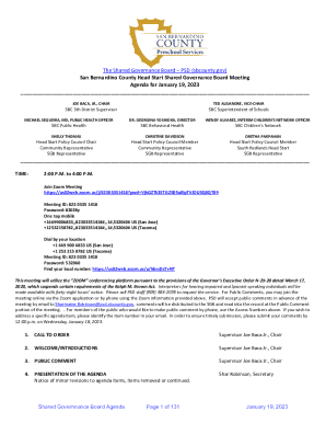 The Shared Governance BoardPSD - Preschool Services