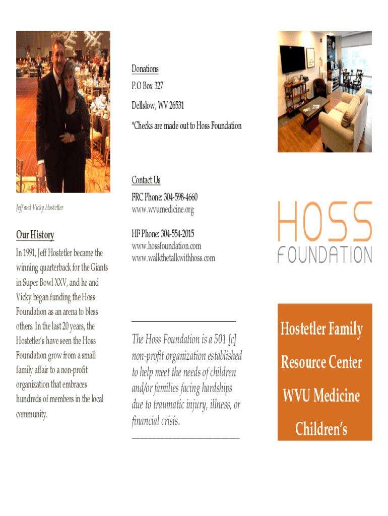 Fillable Online Hoss Foundation boosts family resources available at ...