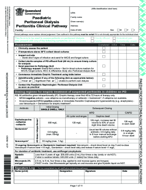 Fillable Online Paediatric Peritoneal Dialysis Peritonitis Clinical ...