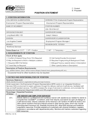 Fillable Online 121 State Of California Employment Program ... Fax ...