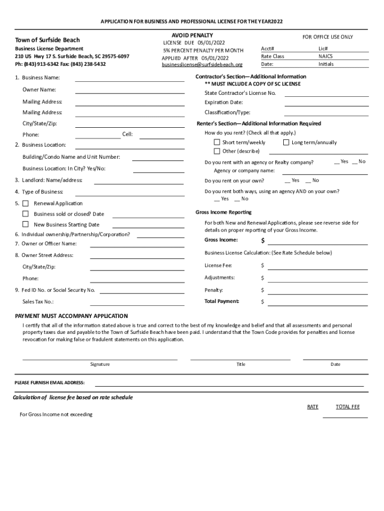 Fillable Online Business License Application Instructions (PDF) Fax