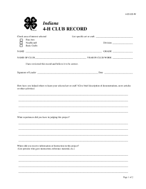 4-h arts &amp;amp; crafts project guidelines for all divisions