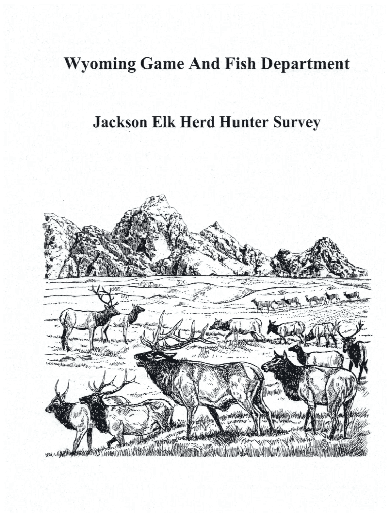 Fillable Online Wyoming Game and Fish Department Jackson elk herd