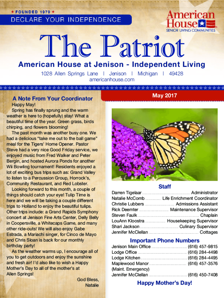 Fillable Online Independent Living Rentals in Jenison MI at Allen