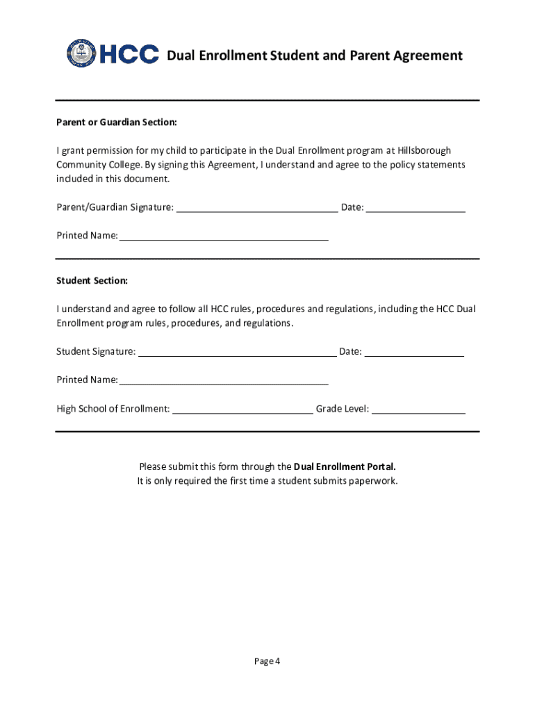 student parent agreement Preview on Page 1