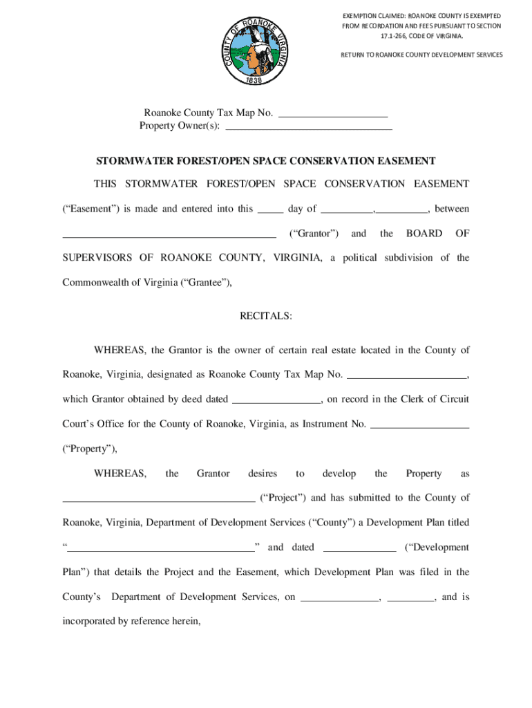 Fillable Online Roanoke County Tax Map No. Property Owner(s